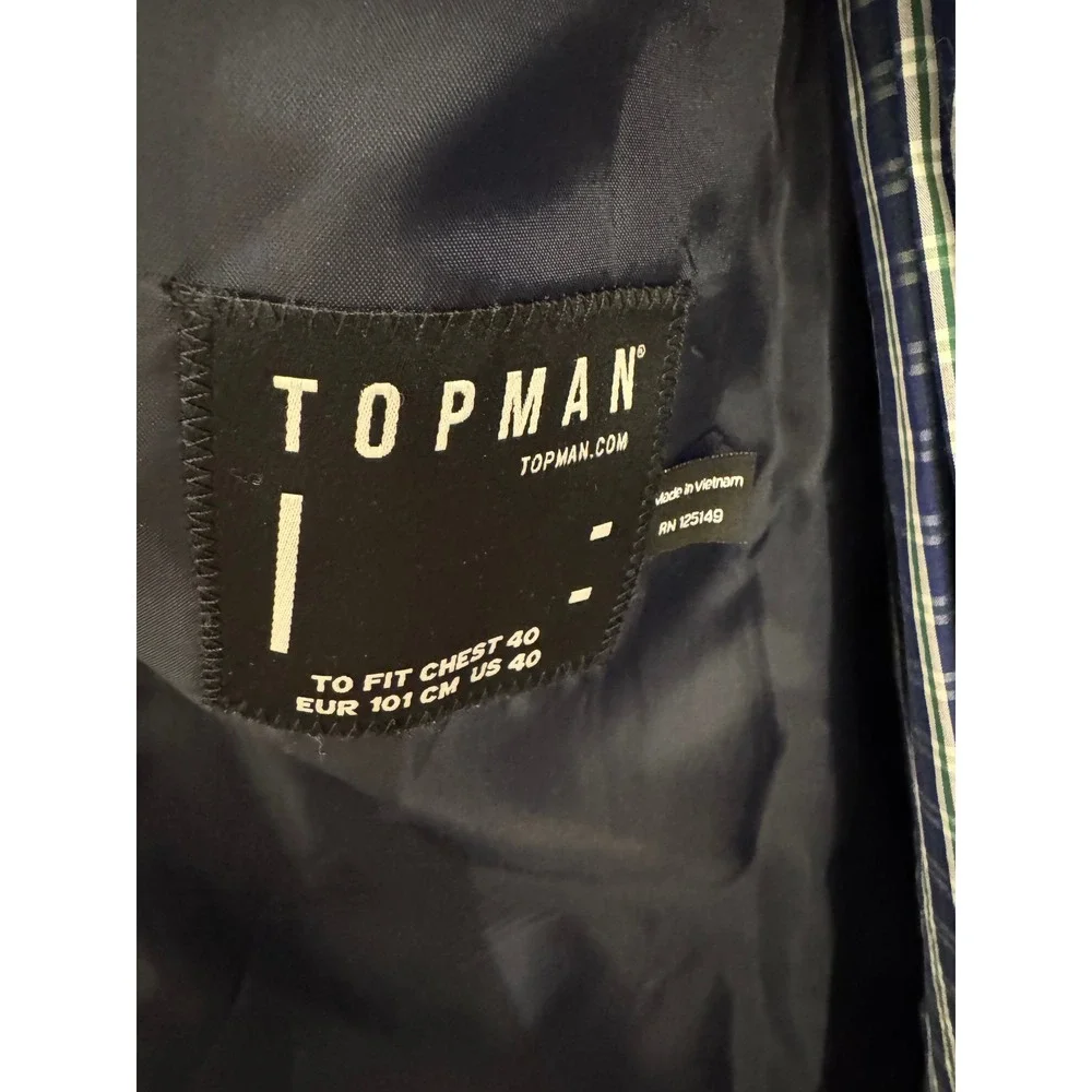 Topman Gray Knit Blazer 40 & English Laundry Plaid Button Down Shirt Bundle‎ Men